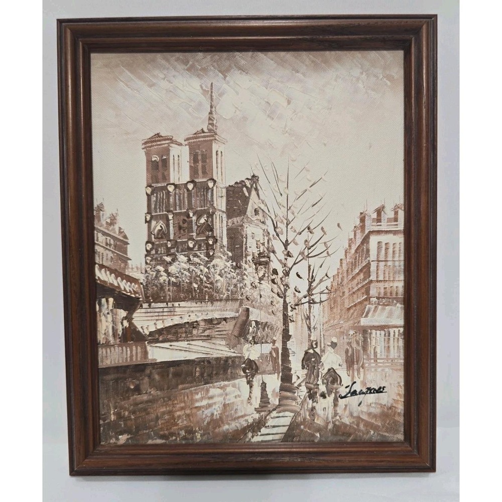 Framed Oil Painting Parisian Street Scene "Jacques"